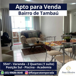 Apartamento com 2 Quartos à Venda, 55 m² em Tambaú - João Pessoa