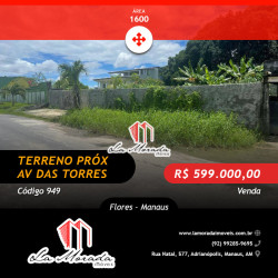 Terreno à Venda, 1.600 m² em Flores - Manaus