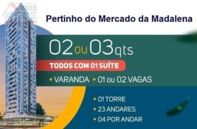 Apartamento com 3 Quartos à Venda, 63 m² em Madalena - Recife