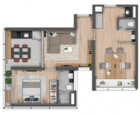 Apartamento com 1 Quarto à Venda, 37 m² em Jardim América - São Paulo