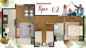 Apartamento com 2 Quartos à Venda, 46 m² em Jardim Dos Ipês - Nova Odessa