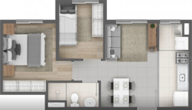 Apartamento com 2 Quartos à Venda, 35 m² em Ipiranga - São Paulo
