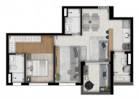 Apartamento com 2 Quartos à Venda, 70 m² em Vila Monte Alegre - São Paulo