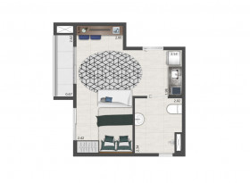 Apartamento com 1 Quarto à Venda, 27 m² em Moema - São Paulo