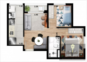 Apartamento com 2 Quartos à Venda, 39 m² em Vila Mazzei - São Paulo