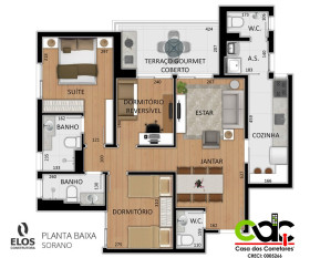 Apartamento com 3 Quartos à Venda, 90 m² em Jardim Cascatinha - Poços De Caldas