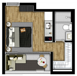 Apartamento com 1 Quarto à Venda, 38 m² em Brooklin - São Paulo