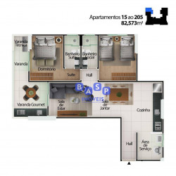 Apartamento com 2 Quartos à Venda, 82 m² em Centro - Mongaguá