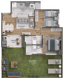 Apartamento com 1 Quarto à Venda, 55 m² em Jardim Do Bosque - Hortolândia