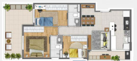 Apartamento com 2 Quartos à Venda, 60 m² em Jardim Das Belezas - Carapicuíba