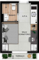 Apartamento com 1 Quarto à Venda, 23 m² em Bela Vista - São Paulo