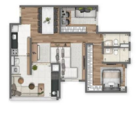 Apartamento com 3 Quartos à Venda, 84 m² em Panamby - São Paulo