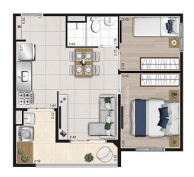 Apartamento com 2 Quartos à Venda, 41 m² em Vila Nova Mazzei - São Paulo