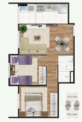 Apartamento com 2 Quartos à Venda, 47 m² em Vila Nova Cachoeirinha - São Paulo