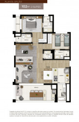 Apartamento com 3 Quartos à Venda, 103 m² em Brooklin Paulista - São Paulo