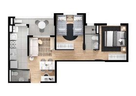 Apartamento com 2 Quartos à Venda, 53 m² em Centro - Mogi Das Cruzes