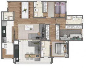 Apartamento com 3 Quartos à Venda, 110 m² em Panamby - São Paulo