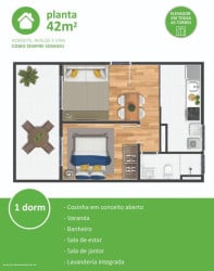 Apartamento à Venda,  em Sindoma Natureza -  Programa Casa Verde Amarela - Cotia