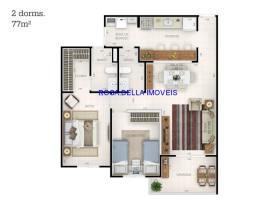 Apartamento com 2 Quartos à Venda, 77 m² em Vila Rica - Jundiaí