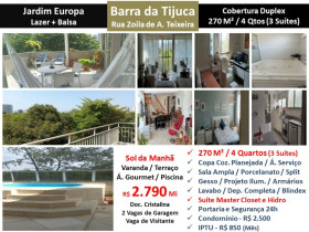 Imóvel com 4 Quartos à Venda, 270 m² em Barra Da Tijuca - Rio De Janeiro
