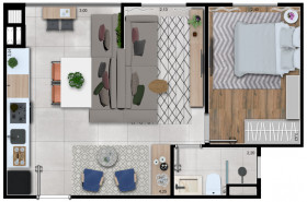 Apartamento com 2 Quartos à Venda, 40 m² em Morumbi - São Paulo