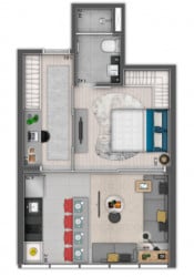 Apartamento com 1 Quarto à Venda, 37 m² em Jardim América - São Paulo