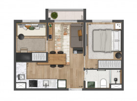 Apartamento com 2 Quartos à Venda, 35 m² em Moema - São Paulo