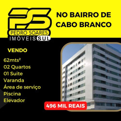Apartamento com 2 Quartos à Venda, 62 m² em Cabo Branco - João Pessoa