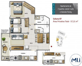 Imóvel com 3 Quartos à Venda, 70 m² em Cachambi - Rio De Janeiro