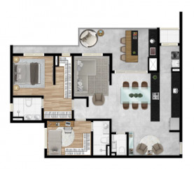 Apartamento com 3 Quartos à Venda, 109 m² em Granja Viana - Cotia