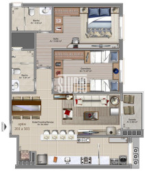 Apartamento com 2 Quartos à Venda, 83 m² em Planalto - Carlos Barbosa