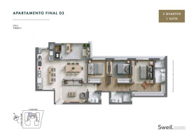 Apartamento com 3 Quartos à Venda, 114 m² em água Verde - Curitiba