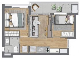 Apartamento com 2 Quartos à Venda, 37 m² em Butantã - São Paulo