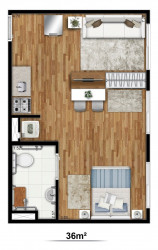 Apartamento com 2 Quartos à Venda, 36 m² em Jardim Prudência - São Paulo