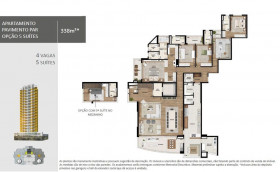 Apartamento com 4 Quartos à Venda, 336 m² em Alphaville Empresarial - Barueri