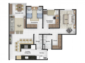 Apartamento com 2 Quartos à Venda, 75 m² em Altos Do Morumbi - Vinhedo