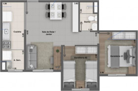 Apartamento com 1 Quarto à Venda, 41 m² em Cidade Nova São Miguel - São Paulo