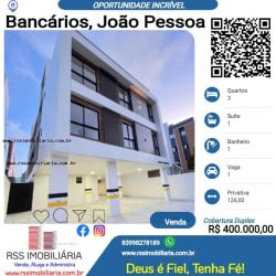 Apartamento com 3 Quartos à Venda, 126 m² em Bancários - João Pessoa