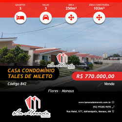 Casa de Condomínio com 3 Quartos à Venda, 103 m² em Flores - Manaus