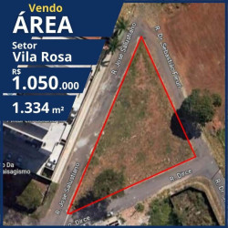 Terreno à Venda, 1.334 m² em Vila Rosa - Goiânia