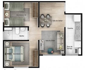 Apartamento com 2 Quartos à Venda, 44 m² em Bonsucesso - Guarulhos