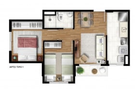 Apartamento com 2 Quartos à Venda, 42 m² em Horto Florestal - São Paulo