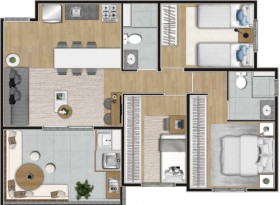 Apartamento com 3 Quartos à Venda, 69 m² em Campo Belo - São Paulo