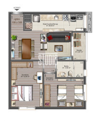 Apartamento com 2 Quartos à Venda, 62 m² em Planalto - Carlos Barbosa