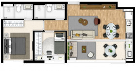 Apartamento com 1 Quarto à Venda, 38 m² em Brooklin - São Paulo