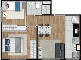 Apartamento com 2 Quartos à Venda, 36 m² em Jardim Miriam - São Paulo