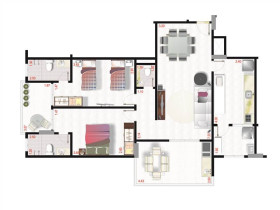 Apartamento com 2 Quartos à Venda, 100 m² em Tupi - Praia Grande