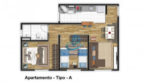 Apartamento com 2 Quartos à Venda, 46 m² em Jardim Santo Antônio - Itatiba