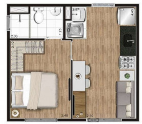 Apartamento com 2 Quartos à Venda, 36 m² em Vila Das Belezas - São Paulo