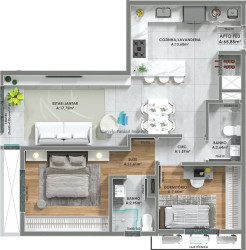 Apartamento com 2 Quartos à Venda, 65 m² em Botafogo - Bento Gonçalves